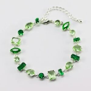 Elegant Green Gemstone Bracelet